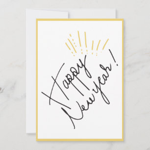 Happy New Year Minimal classic Greeting Card