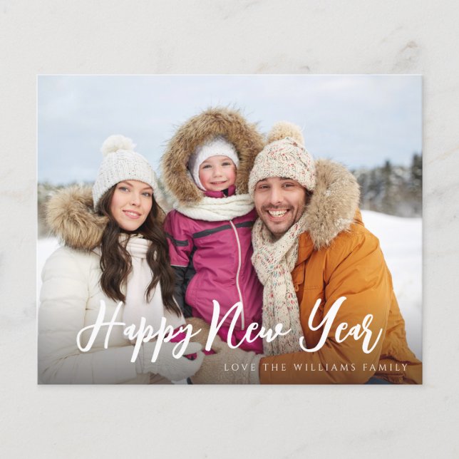 Happy New Year Minimalist Chic Photo 4 Flyer (Front)