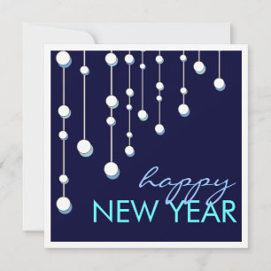 Happy New Year Modern Decoration  Party Invitation