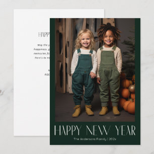 Happy new year modern photo holiday card