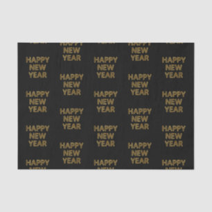 Happy New Year Modern Typography Tissue Paper