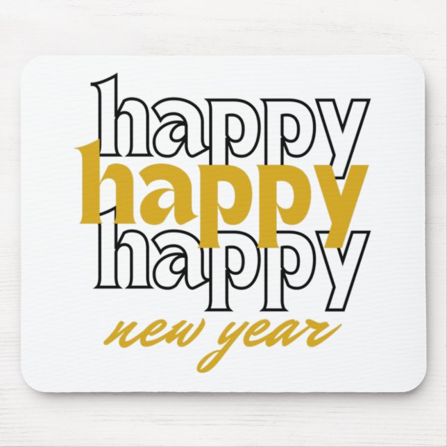Happy New Year Mouse Pad (Front)