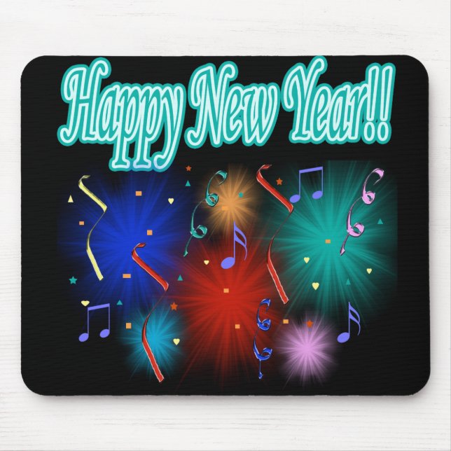 Happy New Year Mouse Pad (Front)