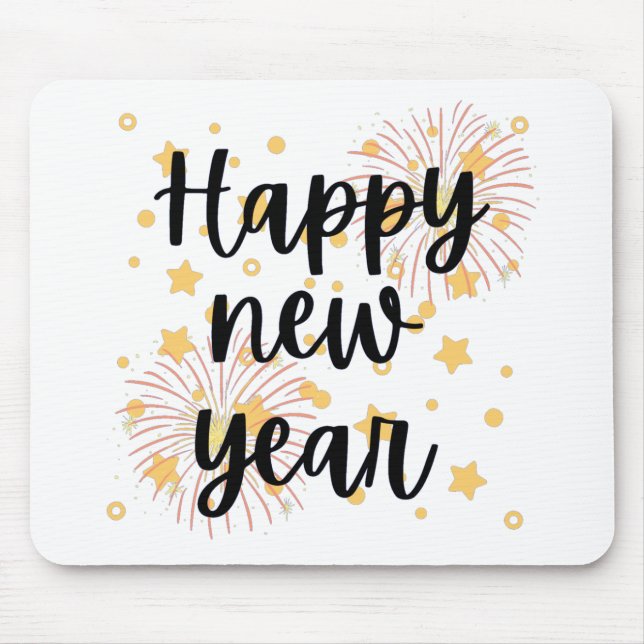 Happy New Year Mouse Pad (Front)