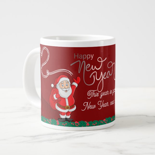 Happy New Year Mug – Premium Celebration Design (Front Left)
