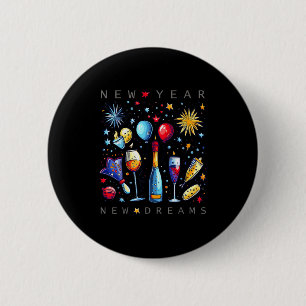 Happy New Year New Dreams 2026 Family Matching Fir 2 Inch Round Button
