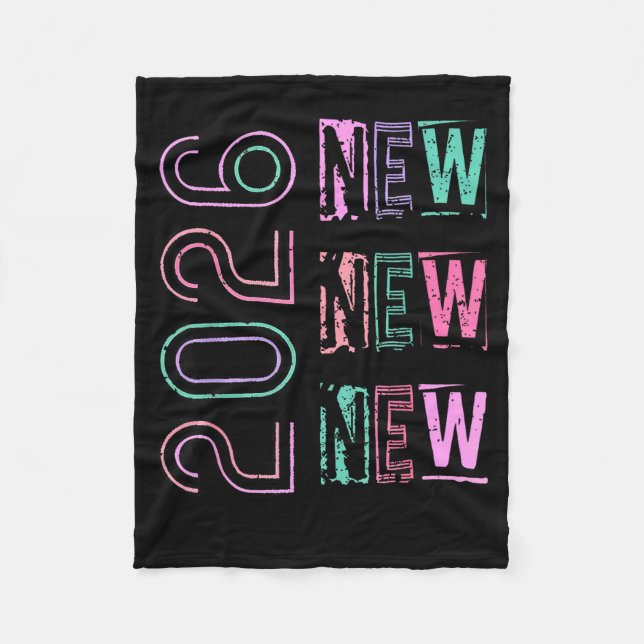 Happy New Year New Grace New Praise 2026 New Year' Fleece Blanket (Front)