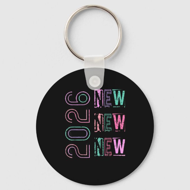Happy New Year New Grace New Praise 2026 New Year' Keychain (Front)
