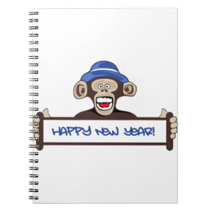 happy new year,new year,monkey,funny happy new yea notebook