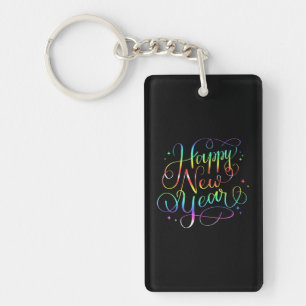 Happy New Year New Year's Eve Party Countdown Keychain