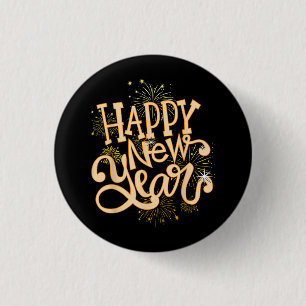 Happy New Year New Years Eve Party Women Men Famil 1 Inch Round Button