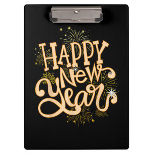 Happy New Year New Years Eve Party Women Men Famil Clipboard