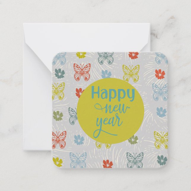 Happy New Year Note card (Front)
