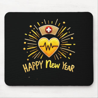 Happy New Year Nurse Mouse Pad
