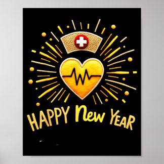 Happy New Year Nurse Poster