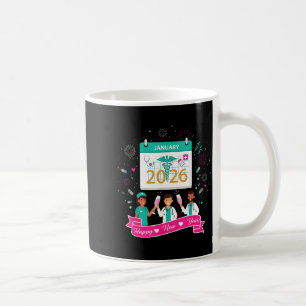Happy New Year Nurse Shirt; Cute Medical Staff 202 Coffee Mug