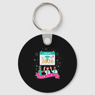 Happy New Year Nurse Shirt; Cute Medical Staff 202 Keychain