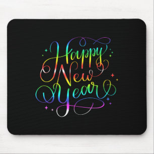 Happy New Year Nye Years Eve Family Party Countdow Mouse Pad