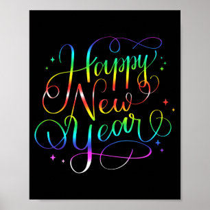 Happy New Year Nye Years Eve Family Party Countdow Poster