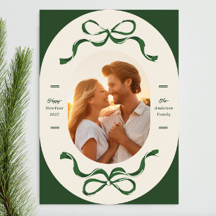 Happy New Year Ombre Gradient Colourful Horizo Holiday Card