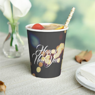 Happy New Year Paper Cups