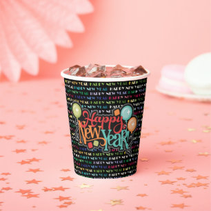 Happy New Year Paper Cups