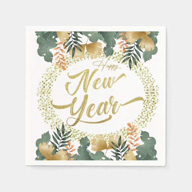 Happy New Year Paper Napkin (Front)