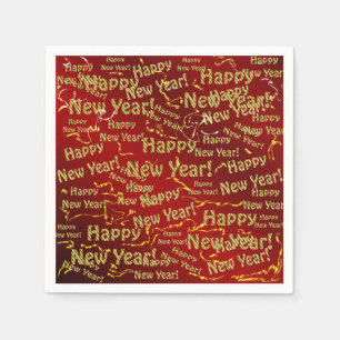 happy new year paper napkins