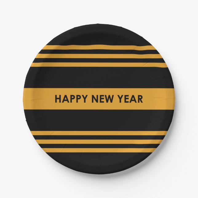 Happy New Year Paper Plate (Front)