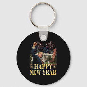 Happy New Year Party 2025 Trump 2024 Take America Keychain