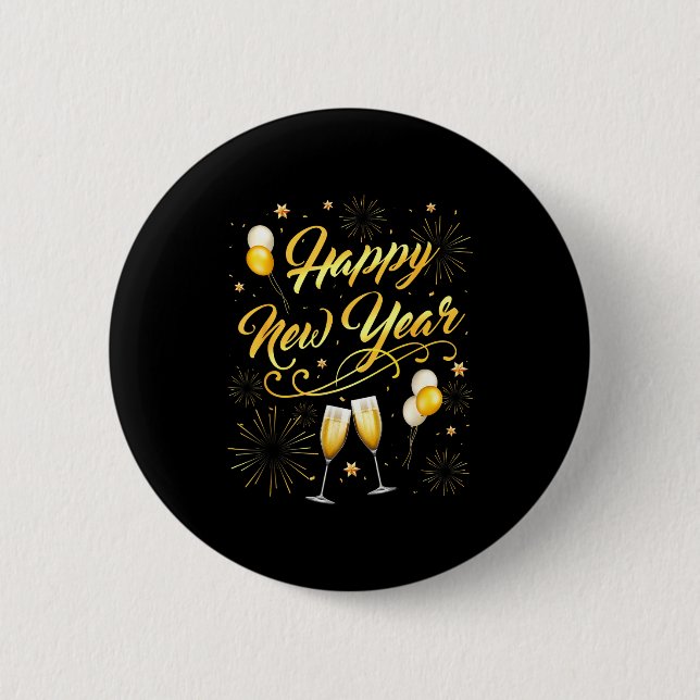 Happy New Year Party 2026 Ballon Family Matching  2 Inch Round Button (Front)