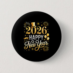 Happy New Year Party 2026 Ballon Family Matching C 2 Inch Round Button