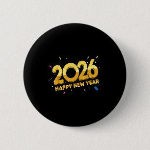 Happy New Year Party 2026 Ballon Family Matching M 2 Inch Round Button