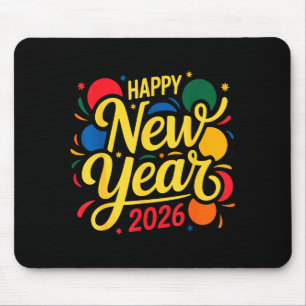 Happy New Year Party 2026 Ballon Family Matching M Mouse Pad