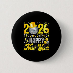 Happy New Year Party 2026 Balloon Family Matching  2 Inch Round Button