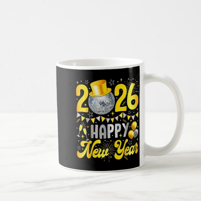 Happy New Year Party 2026 Balloon Family Matching  Coffee Mug (Right)