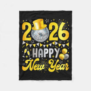 Happy New Year Party 2026 Balloon Family Matching  Fleece Blanket