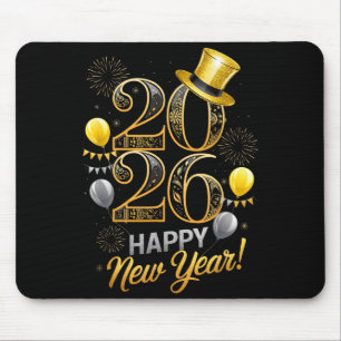 Happy New Year Party 2026 Family Matching Balloon Mouse Pad