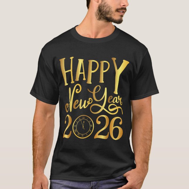 Happy New Year Party 2026 Family Matching  T-Shirt (Front)