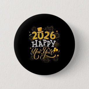 Happy New Year Party 2026 Fireworks Family Matchin 2 Inch Round Button