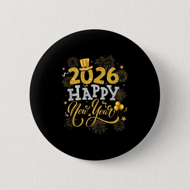 Happy New Year Party 2026 Fireworks Family Matchin 2 Inch Round Button (Front)