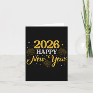 Happy New Year Party 2026 Fireworks Family Matchin Card