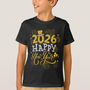 Happy New Year Party 2026 Fireworks Family Matchin T-Shirt