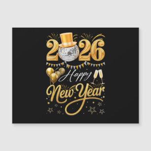 Happy New Year Party 2026 Funny Balloon Family Mat