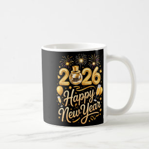 Happy New Year Party 2026 Funny Balloon Family Mat Coffee Mug
