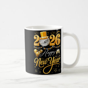 Happy New Year Party 2026 Funny Balloon Family Mat Coffee Mug