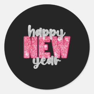 Happy New Year Party 2026 Nye Funny Family Matchin Classic Round Sticker
