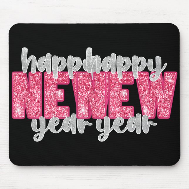 Happy New Year Party 2026 Nye Funny Family Matchin Mouse Pad (Front)