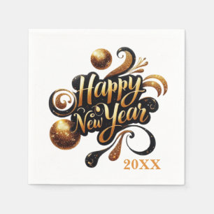 Happy New Year party add year Napkin