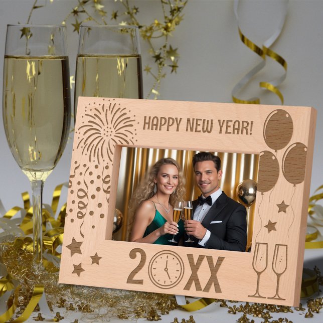 Happy New Year Party Celebration Customized  Etched Frames (Creator Uploaded)